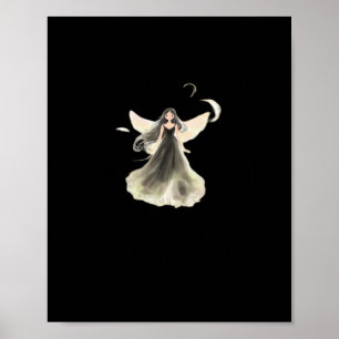 Póster Whimsigoth Chica Dark Fairy Estética Con Vibes Cl