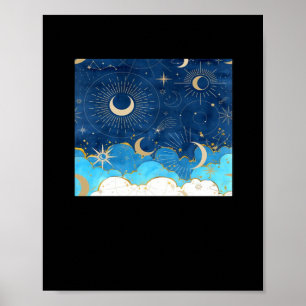 Póster Whimsigoth Clouds Sun Moon WitchClassic