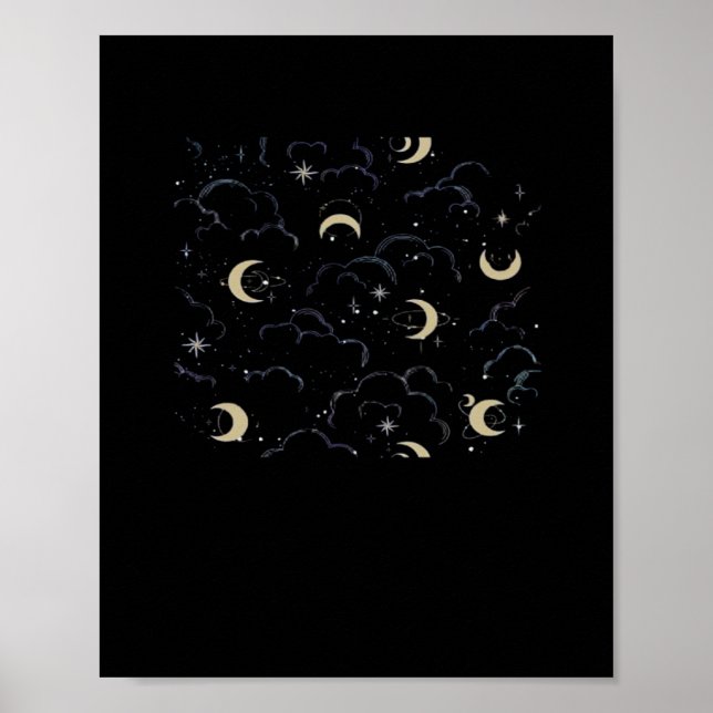 Póster Whimsigoth Clouds Sun Moon Witchen (Frente)