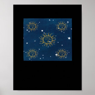 Póster Whimsigoth Night Sky Sun Moon Witchen Classic Desi