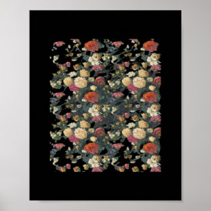Póster Whimsigoth Vieja Clase de Pintura de Aceite Floral