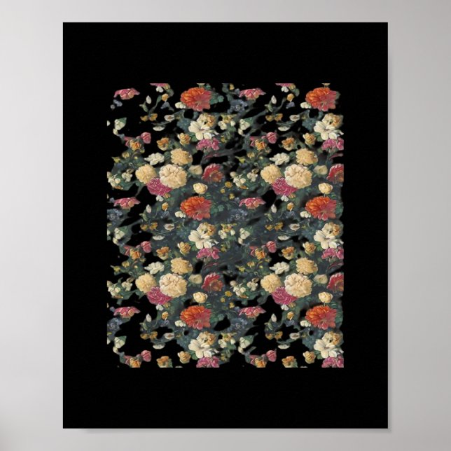 Póster Whimsigoth Vieja Clase de Pintura de Aceite Floral (Frente)