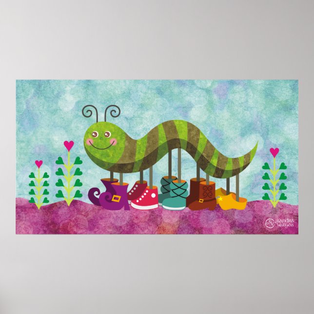 Póster whimsy caterpillar (Frente)
