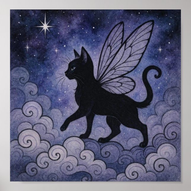 Póster WhimsyBlackCatFairy (Frente)