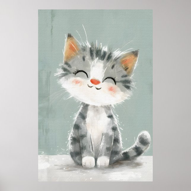 Póster Whiskers sonrientes (Frente)