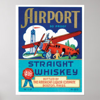 Póster Whiskey directo al aeropuerto