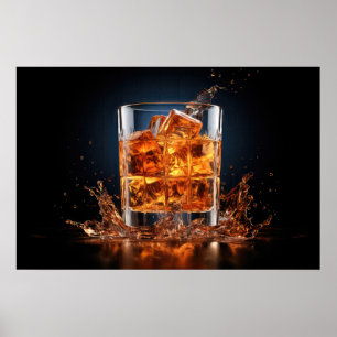 Póster Whiskey On The Rocks