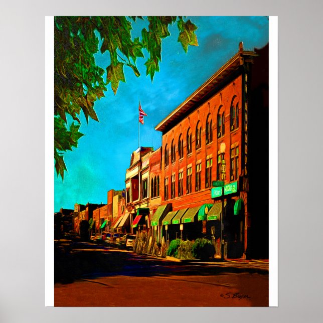 Póster "Whisky Row Prescott" "Prescott Art" (Frente)