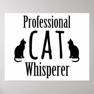 Póster Whisperer de gato profesional