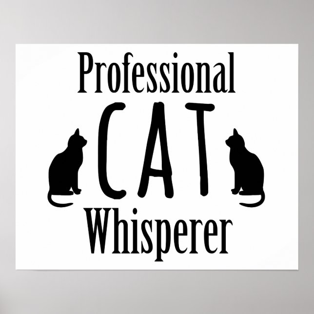 Póster Whisperer de gato profesional (Frente)