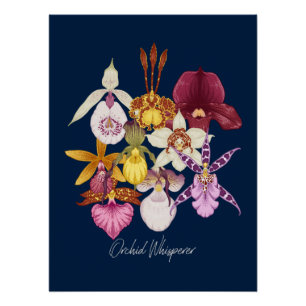 Póster Whisperer de orquídeas de época