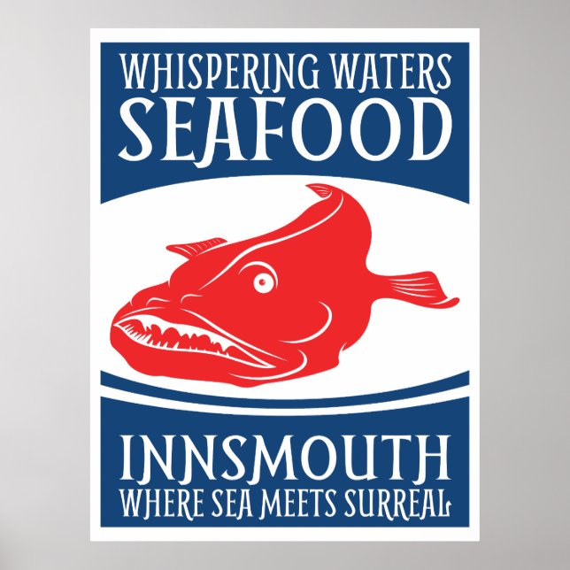 Póster Whispering Waters Seafood Innsmouth (Frente)
