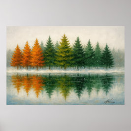 Póster Whispers Between Seasons Landscape