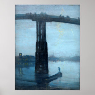 Póster Whistler - Antiguo Puente de Battersea 1872