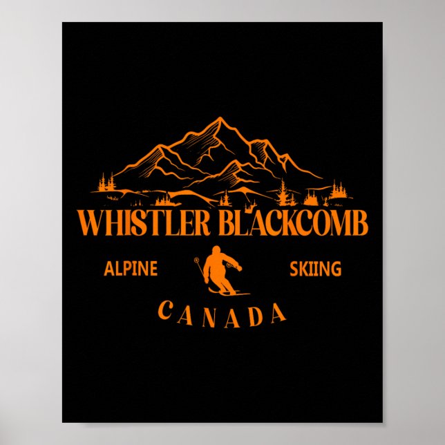 Póster Whistler Blackcomb Canada Ski Resort Rocky Mountai (Frente)