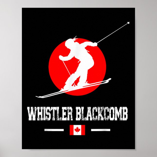 Póster Whistler Blackcomb Canada Ski Resort Rocky Mountai (Frente)