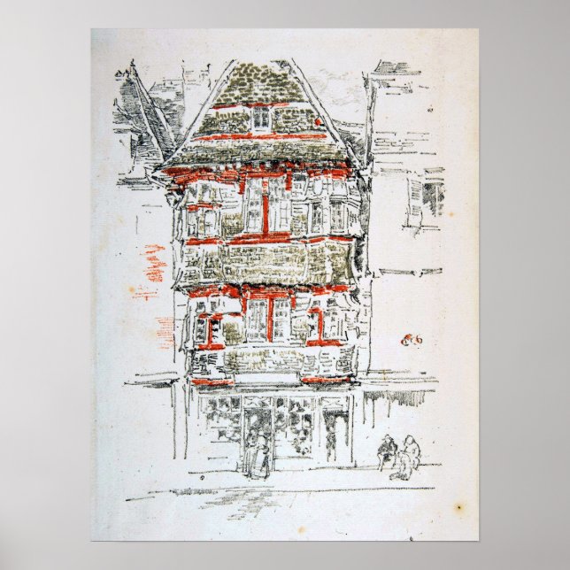 Póster Whistler - Casa Roja Paimpol (Frente)