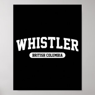 Póster Whistler Columbia Británica Canadá Montaña de Esqu