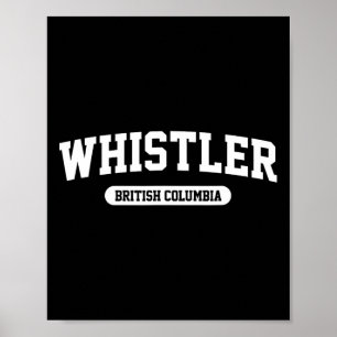 Póster Whistler Columbia Británica Canadá Montaña de esqu