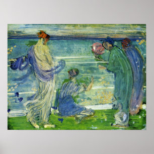 Póster Whistler - Variations In Blue And Green 1868