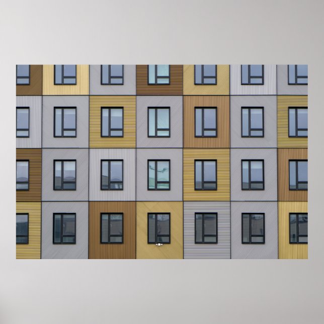 Póster White and beige building windows (Frente)