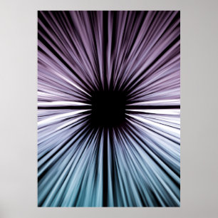 Póster White and black optical illusion illustration