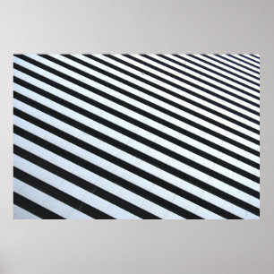 Póster White and black striped illustration