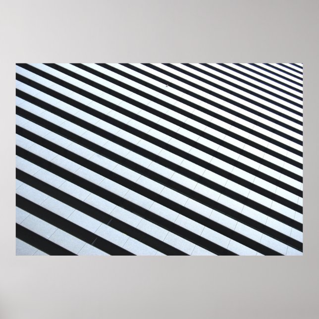 Póster White and black striped illustration (Frente)