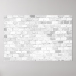 Póster White brick wall trendy design