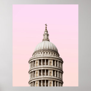 PÓSTER WHITE CONCRETE BUILDING UNDER CLOUDS