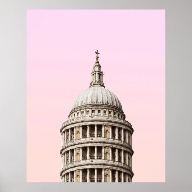 PÓSTER WHITE CONCRETE BUILDING UNDER CLOUDS (Frente)