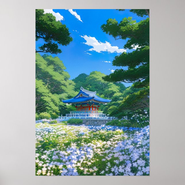 Póster White Flower Haven (Frente)