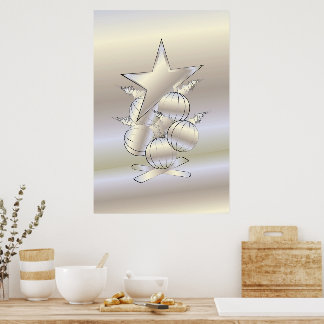 Póster White gold Christmas