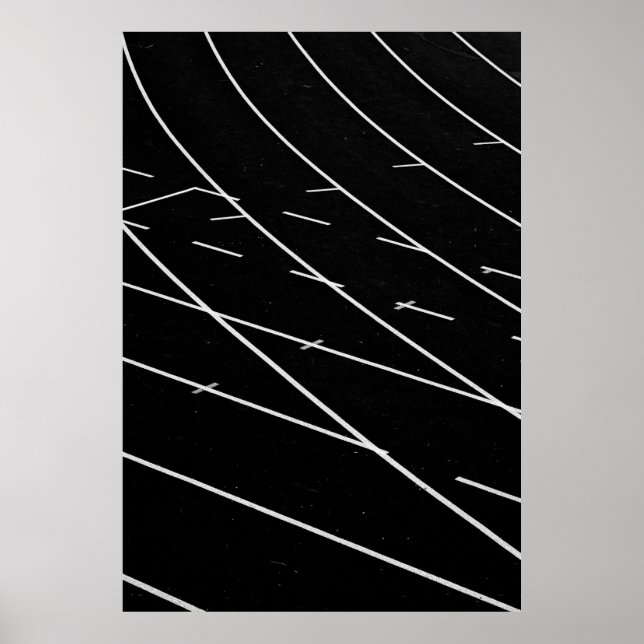 Póster White lines on track field (Frente)