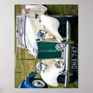 Póster White MG TD clásico de deportes británico Jigsaw P