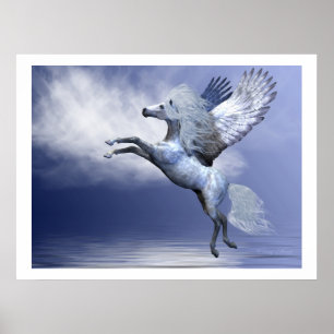 Póster White Pegasus Print