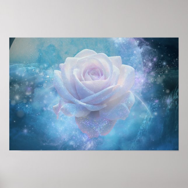 Póster White Rose and Blue Moon Poster (Frente)