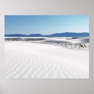 Póster White Sands Blue Sky New Mexico Poster