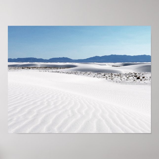 Póster White Sands Blue Sky New Mexico Poster (Frente)