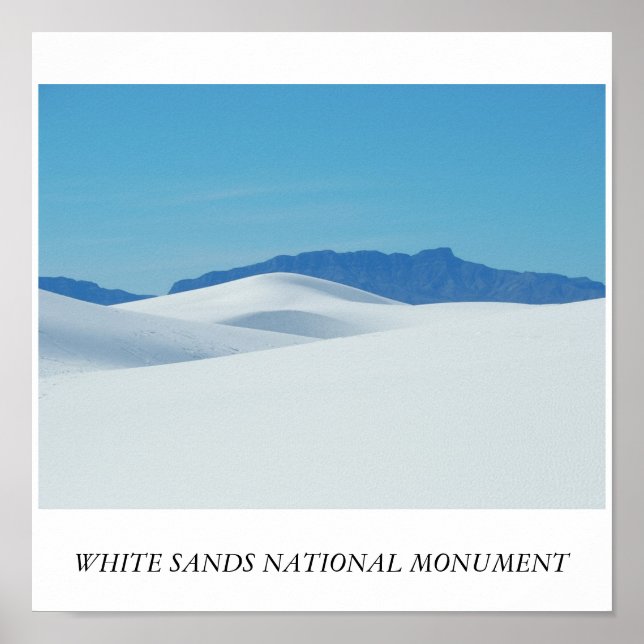 PÓSTER WHITE SANDS NATIONAL MONUMENT (Frente)