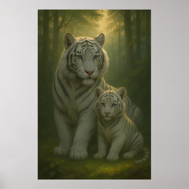 Póster White Tiger – Guardian of Light – ManJiangHong Art (Frente)