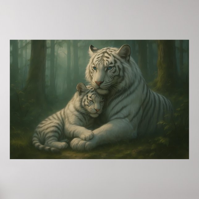 Póster White Tiger – Guardian of Light – ManJiangHong Art (Frente)