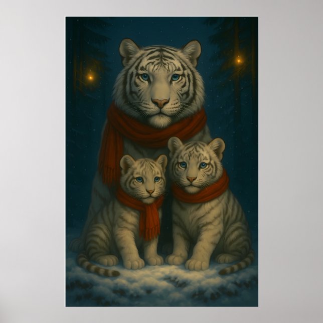 Póster White Tiger – Guardian of Light – ManJiangHong Art (Frente)