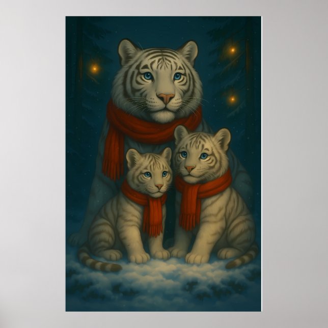 Póster White Tiger – Guardian of Light – ManJiangHong Art (Frente)