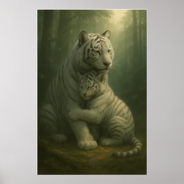 Póster White Tiger – Guardian of Light – ManJiangHong Art (Frente)