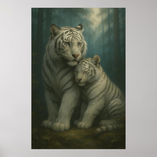Póster White Tiger – Guardian of Light – ManJiangHong Art (Frente)