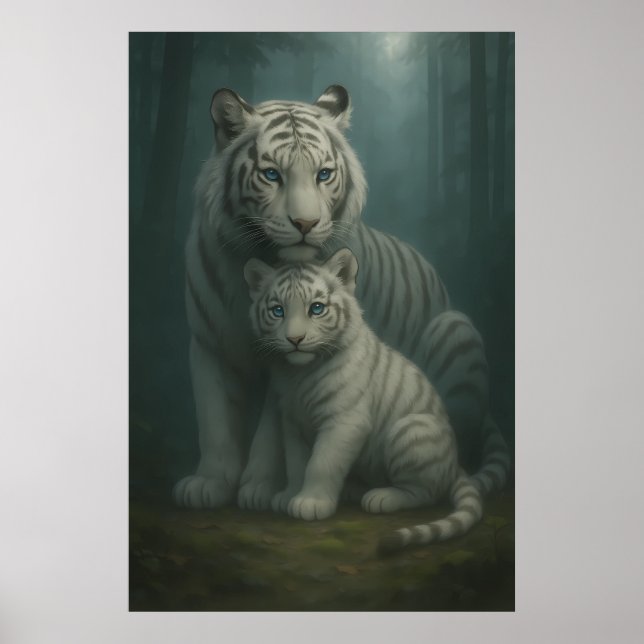 Póster White Tiger – Guardian of Light – ManJiangHong Art (Frente)
