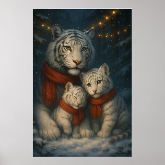 Póster White Tiger – Guardian of Light – ManJiangHong Art (Frente)