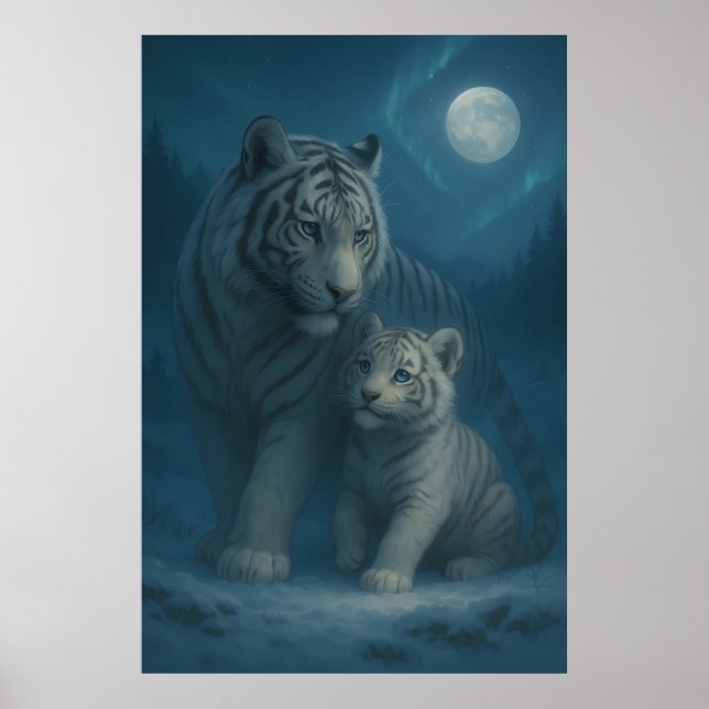 Póster White Tiger – Guardian of Light – ManJiangHong Art (Frente)