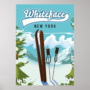Póster Whiteface Nueva York A Esquí